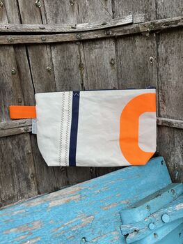 No3 Small Upcycled Versatile Sailcloth Pouch, 5 of 9