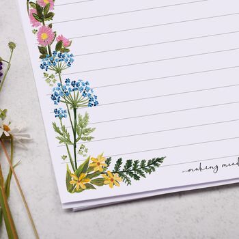 A5 Letter Writing Paper With Floral Meadow Border, 2 of 4