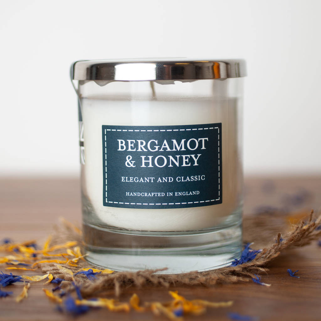 Scented Glass Candles With Petals 55 Hour Burn Time By The Country