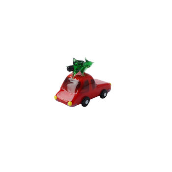 Artisan Glass Red Car With Tree In Gift Box | Ornament | Glass Figurine | Christmas Decoration | Festive Decoration, 3 of 3