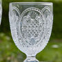 Fleur De Lys Crystal Clear Embossed Wine Glass, thumbnail 2 of 5