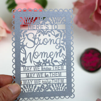 Strong Woman Enamel Pin With Papercut Backing, 2 of 4