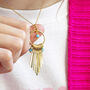 Gold Plated Tapered Statement Necklace, thumbnail 8 of 12