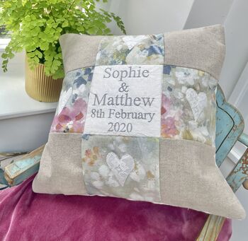 Natural Linen Commemorative Cushion, 3 of 10