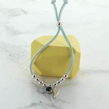 Kids Personalised Birthstone Slider Bracelet, 6 of 12