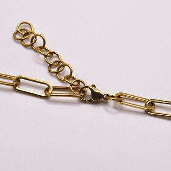 Cable Chain 18 K Gold Plated Necklace, 6 of 6