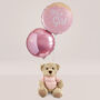 Personalised Bertie Bear With Welcome Baby Balloons, thumbnail 9 of 10