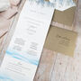 Whimsical Coast Concertina Wedding Invitations With Integrated RSVP, thumbnail 2 of 5