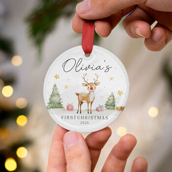 Baby's First Christmas Ornament 2025 Ceramic Keepsake, 7 of 7