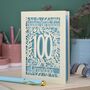 Personalised 100th Birthday Card Papercut Flower Design, thumbnail 1 of 6