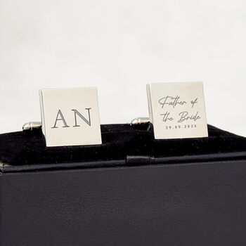 Personalised Father Of The Bride Cufflinks Gift, 3 of 4