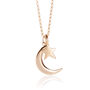 Moon And Star Necklace In Silver Or Gold Vermeil, thumbnail 4 of 5