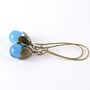 Vintage Water Lily Earrings, thumbnail 5 of 10