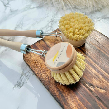 Natural Wooden Dish Brush With Plant Based Bristles, 4 of 6