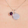 Genuine Amethyst Cz Necklace In Sterling Silver, thumbnail 1 of 9