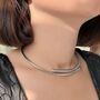 Spiral Sprung Silver/Gold Plated Choker Necklace, thumbnail 1 of 10