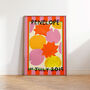 Personalised Striped Birth Flower New Baby Art Prints, thumbnail 9 of 12