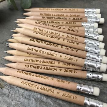 Personalised Wedding Favour Alternative Pencil Us In, 2 of 3