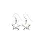Large Sterling Silver Star Drop Earrings, thumbnail 3 of 7