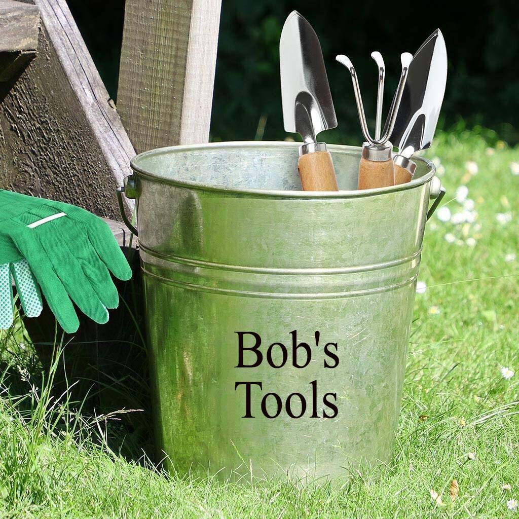 Personalised Garden Tools Storage Bucket, 1 of 11