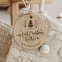 First Christmas Together Wooden Bauble Decoration, thumbnail 2 of 2
