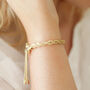 Plaited Rope Chain Bracelet In Gold, thumbnail 2 of 11