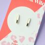 Enamel Horror Stabby Stud Earrings, thumbnail 1 of 3