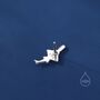 Very Tiny Sawtooth Shark Stud Earrings In Sterling Silver, thumbnail 4 of 11