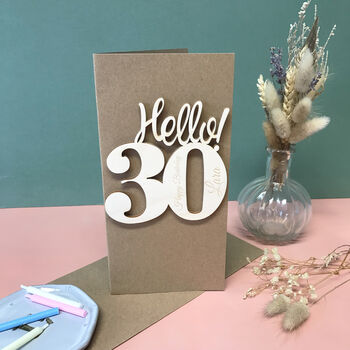 Personalised Hello 30 Birthday Card, 2 of 4