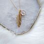 Gold Plated Feather Necklace Gift For Her, thumbnail 4 of 6
