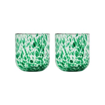 Handmade Green Glass Votive Set Of Two, 2 of 3