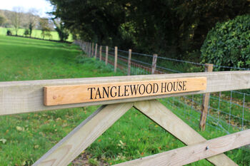 Engraved Wooden Gate Sign, 2 of 12