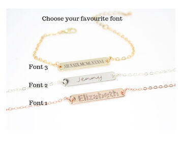 Personalised Engraved Necklace In Sterling Silver, 6 of 6