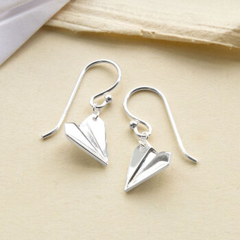 Sterling Silver Dangly Paper Airplane Earrings By Martha Jackson ...