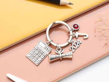 Maths Graduate Personalised Keyring, Graduation Keyring, Accountant, 6 of 9