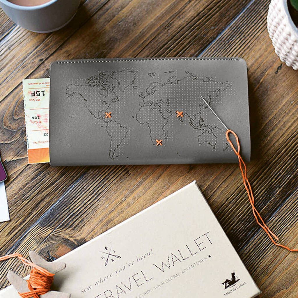 Stitch It Yourself Leather Travel Wallet, 1 of 10