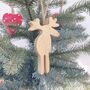 Gold Reindeer Hanging Christmas Decoration, thumbnail 1 of 2