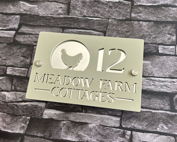 Personalised Chicken/Hen House Number Farm Sign Acrylic, 3 of 3
