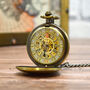 Personalised Bronze Pocket Watch With Embossed Shield, thumbnail 2 of 4