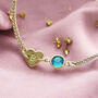 Dainty Heart Bracelet With Birthstone, thumbnail 3 of 8