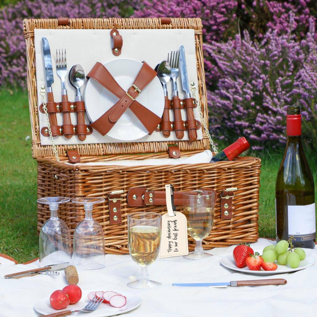 Personalised Four Person Summer Picnic Hamper By Dibor
