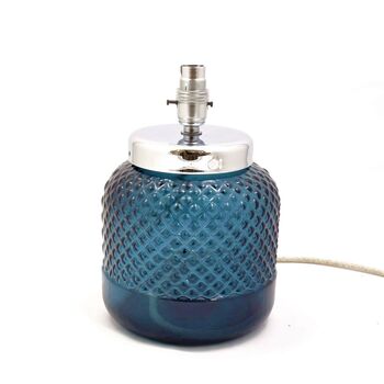 Recycled Glass Lamp | 26cm 'Diamond' | Six Colours, 5 of 7