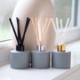 Personalised Matt Grey Diffuser Bottle And Reed Set, thumbnail 2 of 8