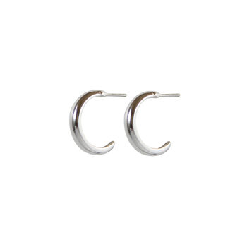 Sterling Silver Polished Hoop Earrings, 2 of 4