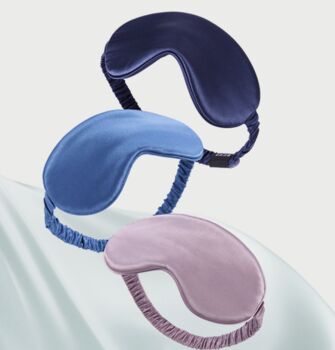 Dark Blue Colour Mulberry Silk Eye Mask, 3 of 4