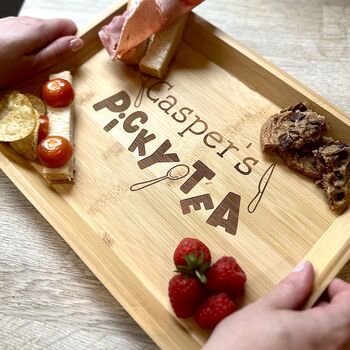 Personalised Kids Picky Tea Platter Plate, 2 of 3