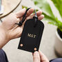 Personalised Leather Luggage Tag With Copper Rivets, thumbnail 2 of 3