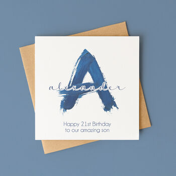 Personalised Birthday Card For Him – Any Letter, 7 of 10