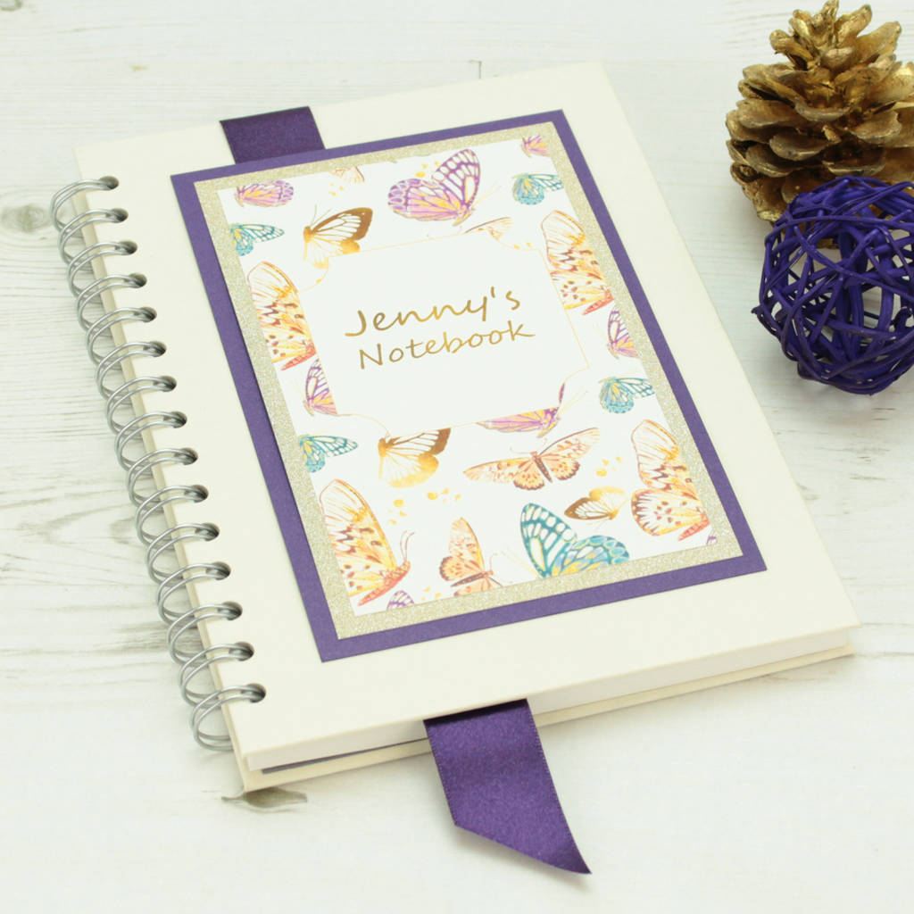 Personalised Butterfly Notebook By Dreams To Reality Design Ltd