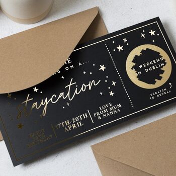 Personalised Scratch Reveal Staycation Gift Voucher, 5 of 9